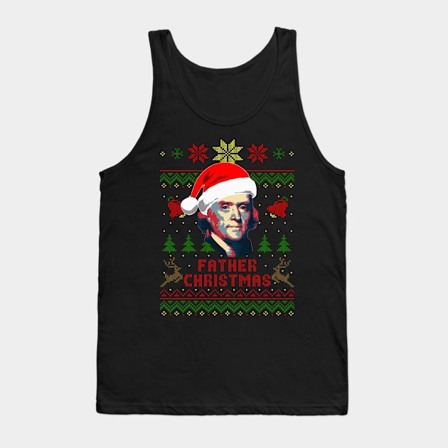 Thomas Jefferson Father Christmas Tank Top by Nerd_art